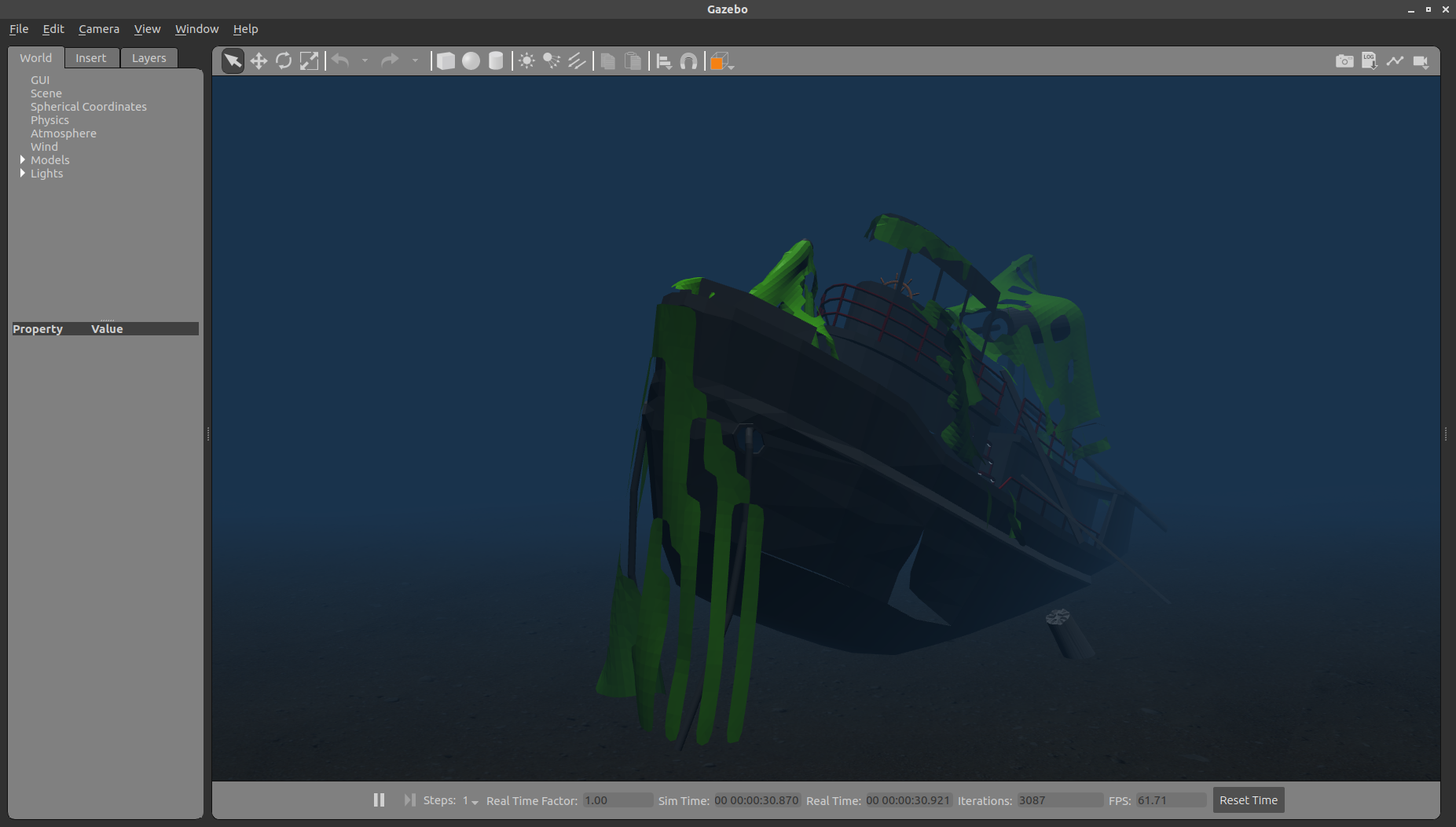 Gazebo Worlds Unmanned Underwater Vehicle Simulator Documentation